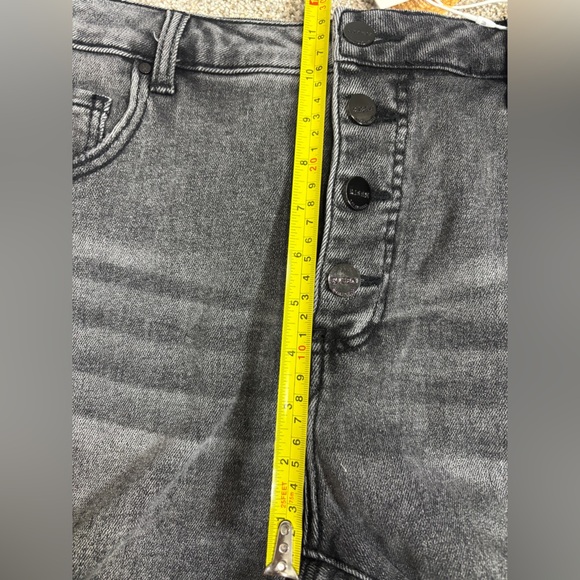 NWT Risen THOMAS Shorts DARK GREY High Rise Distressed Dark Grey 2X - Picture 8 of 13